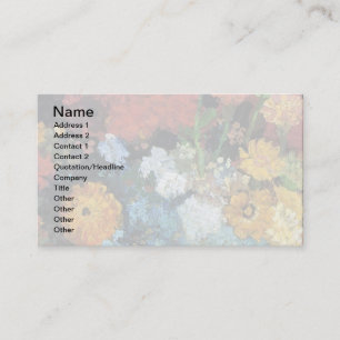Vincent Van Gogh - Vase With Zinnias Fine Art Business Card