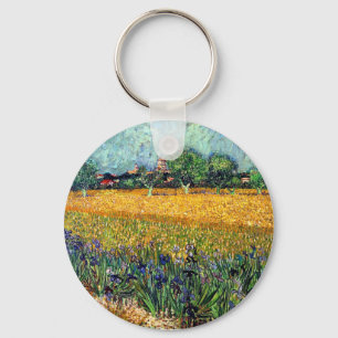 Vincent Van Gogh - View Of Arles With Irises Key Ring