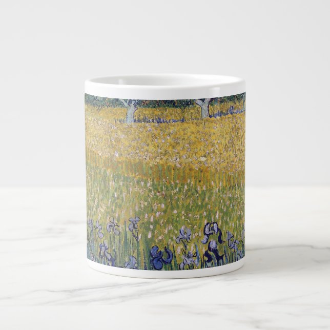 Vincent Van Gogh - View of Arles with Irises Large Coffee Mug (Front)