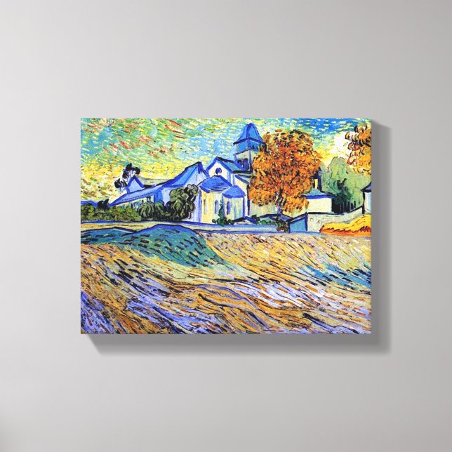 Vincent Van Gogh - View of the Asylum and Chapel Canvas Print (Front)