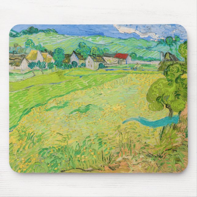 Vincent van Gogh - View of Vessenots near Auvers Mouse Pad (Front)