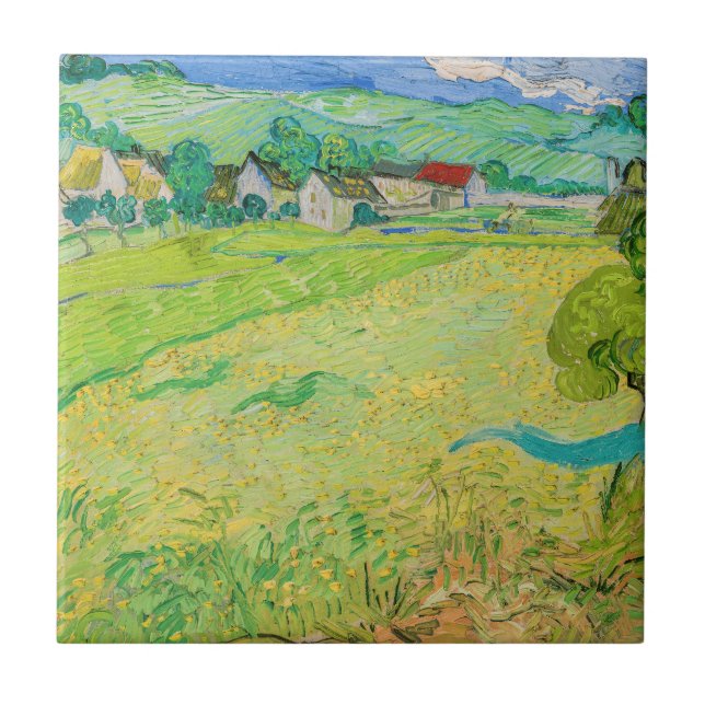 Vincent van Gogh - View of Vessenots near Auvers Tile (Front)