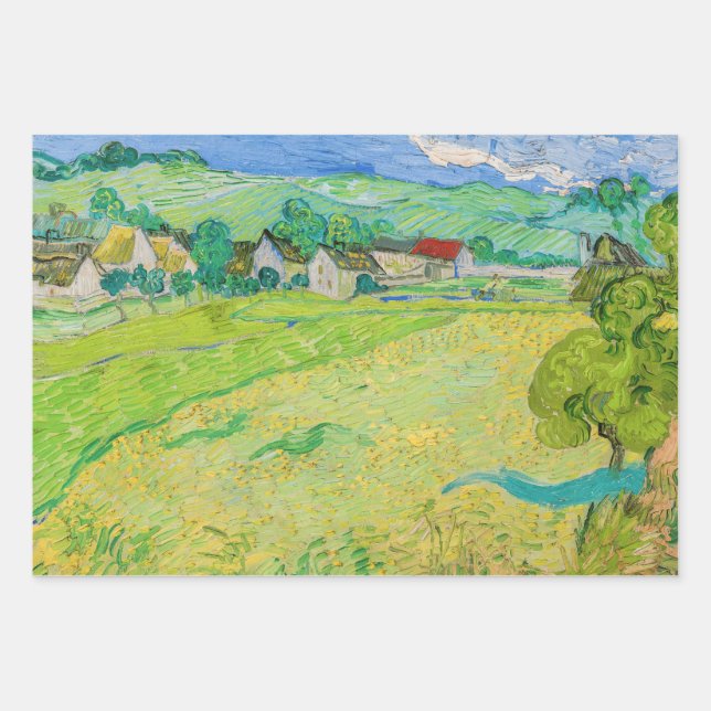 Vincent van Gogh - View of Vessenots near Auvers Wrapping Paper Sheet (Front)