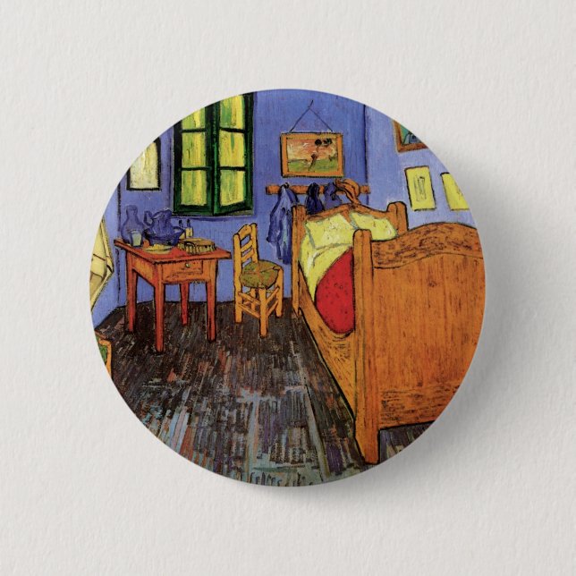 Vincent van Gogh - Vincent's Bedroom in Arles 6 Cm Round Badge (Front)