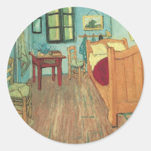 Vincent van Gogh - Vincent's Bedroom in Arles Classic Round Sticker