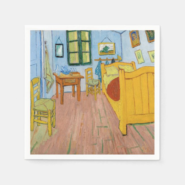 Vincent Van Gogh - Vincent's Bedroom in Arles Napkin (Front)