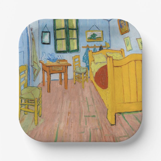 Vincent Van Gogh - Vincent's Bedroom in Arles Paper Plate (Front)