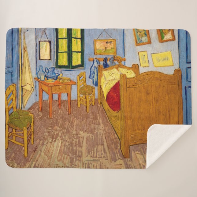 Vincent van Gogh - Vincent's Bedroom in Arles Sherpa Blanket (Front (Horizontal))