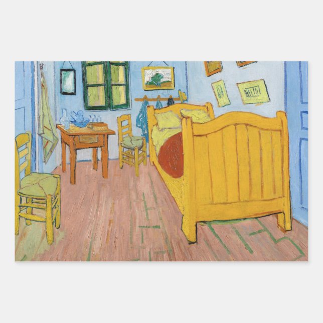 Vincent Van Gogh - Vincent's Bedroom in Arles Wrapping Paper Sheet (Front)