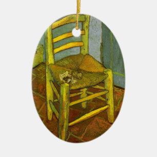 Vincent van Gogh - Vincent's Chair with His Pipe Ceramic Tree Decoration