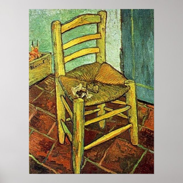 Vincent Van Gogh - Vincent's chair with his pipe Poster (Front)