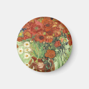Vincent Van Gogh Vintage Floral Still Life Daisies Magnet