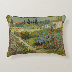 Vincent Van Gogh Vintage Garden at Arles Decorative Cushion