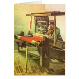 Vincent van Gogh Weaver Facing Left Spinning Wheel