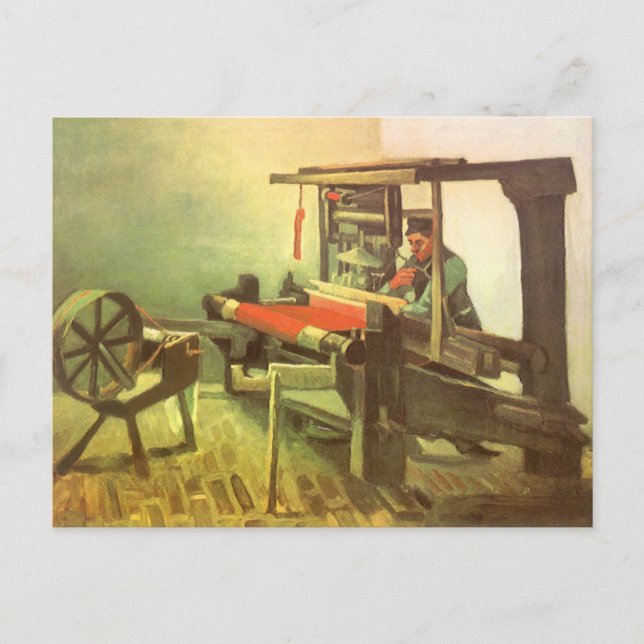 Vincent van Gogh Weaver Facing Left Spinning Wheel Postcard (Front)