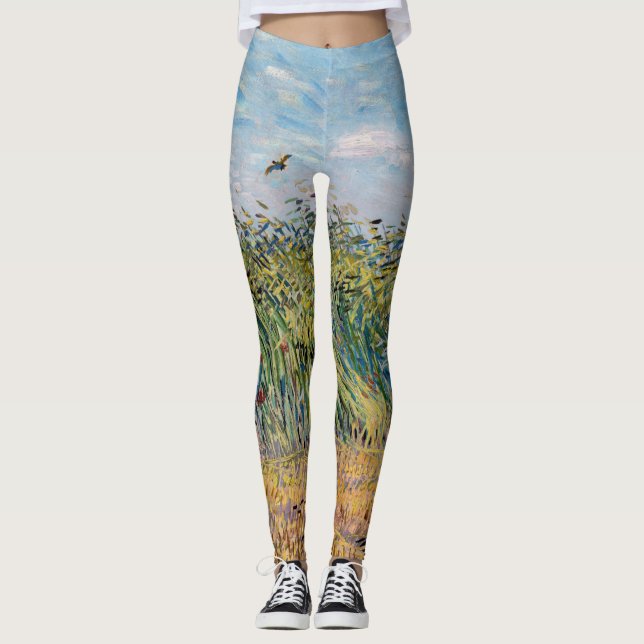 Vincent van Gogh - Wheat Field with a Lark Leggings (Front)