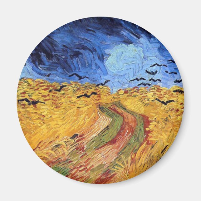 Vincent Van Gogh - Wheat Field with Black Crows Magnet (Front)