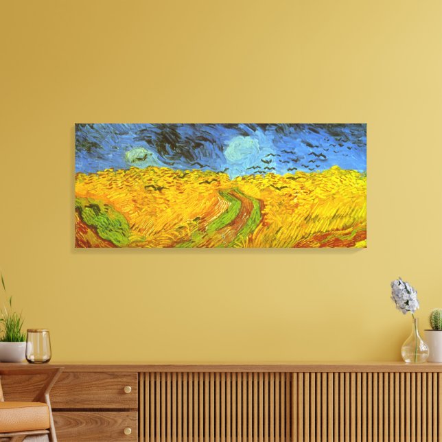Vincent van Gogh Wheat Field with Crows Canvas Print (Insitu(LivingRoom))