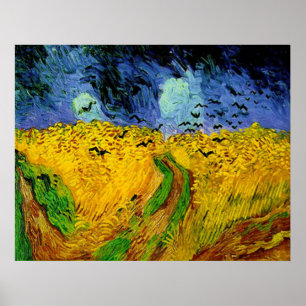 Vincent Van Gogh Wheat Field with Crows Poster