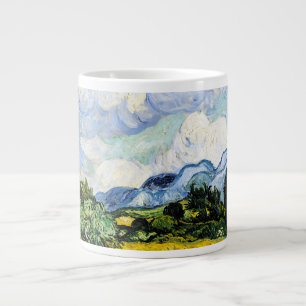 Vincent Van Gogh Wheat Field with Cypresses (1889) Large Coffee Mug
