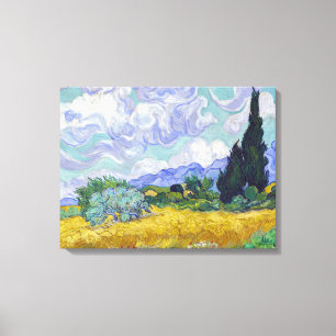 Vincent Van Gogh - Wheat Field with Cypresses Canvas Print
