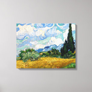 Vincent Van Gogh - Wheat Field with Cypresses Canvas Print