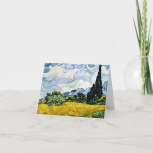 Vincent Van Gogh Wheat Field with Cypresses Card