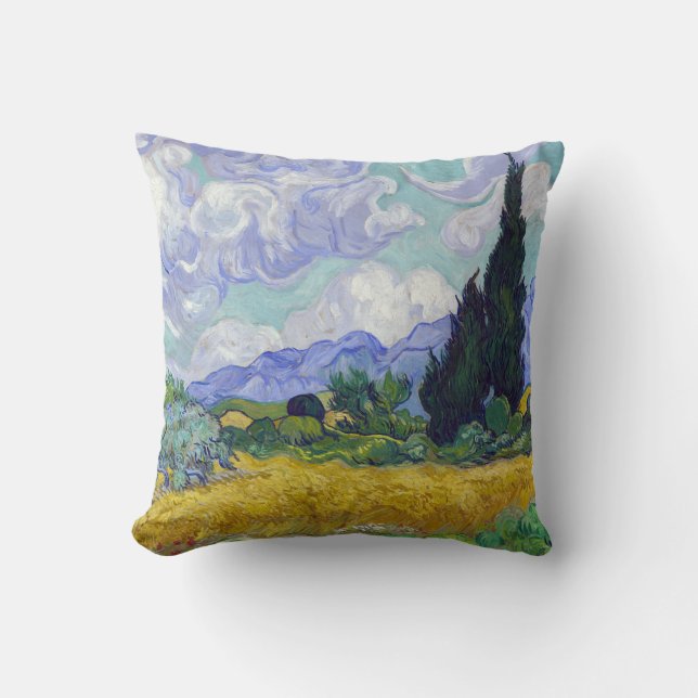 Vincent Van Gogh - Wheat Field with Cypresses Cushion (Front)