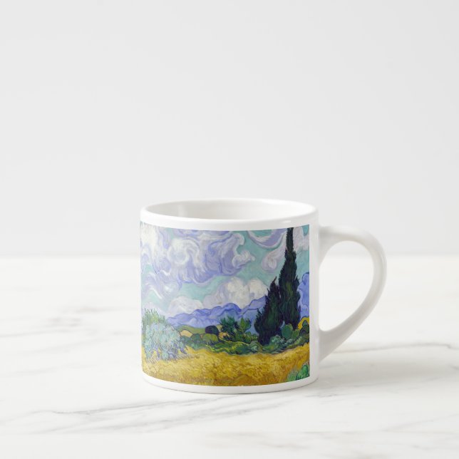Vincent Van Gogh - Wheat Field with Cypresses Espresso Cup (Right)