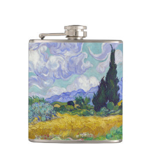 Vincent Van Gogh - Wheat Field with Cypresses Hip Flask