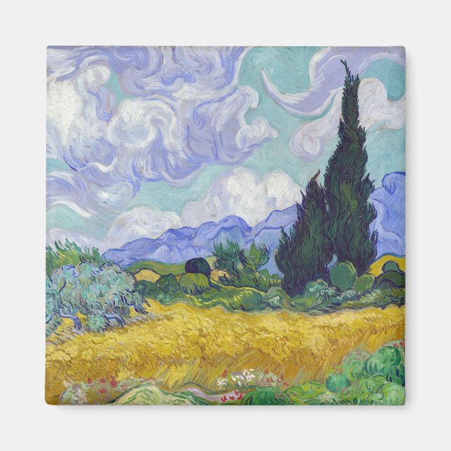 Vincent Van Gogh - Wheat Field with Cypresses Magnet (Front)