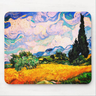Vincent Van Gogh Wheat Field with Cypresses Mouse Pad