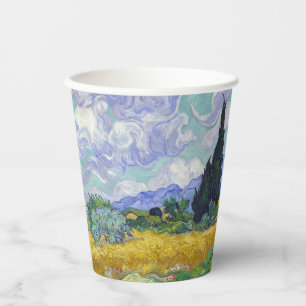 Vincent Van Gogh - Wheat Field with Cypresses Paper Cups