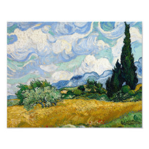 Vincent van Gogh - Wheat Field with Cypresses Photo Print