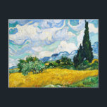 Vincent Van Gogh Wheat Field with Cypresses Postcard<br><div class="desc">Vincent Van Gogh Wheat Field with Cypresses Vintage Fine Art Postcard</div>