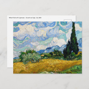 Vincent Van Gogh - Wheat Field with Cypresses Postcard