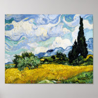 Vincent Van Gogh Wheat Field with Cypresses