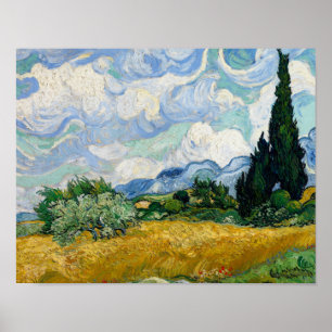 Vincent van Gogh - Wheat Field with Cypresses Poster
