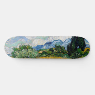 Vincent Van Gogh - Wheat Field with Cypresses Skateboard