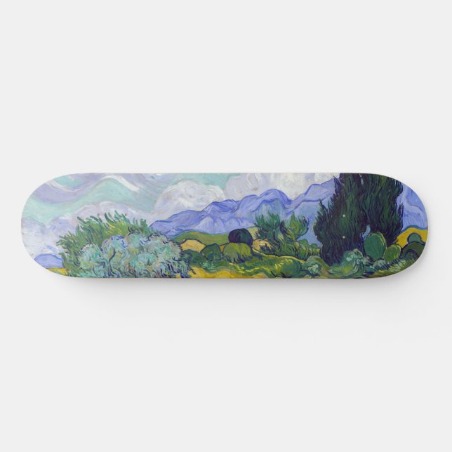 Vincent Van Gogh - Wheat Field with Cypresses Skateboard (Horz)