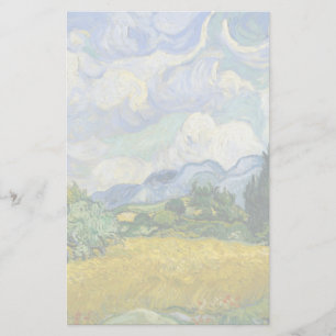 Vincent Van Gogh Wheat Field with Cypresses Stationery