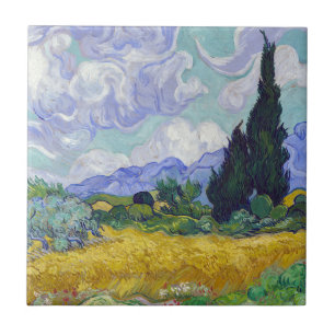 Vincent Van Gogh - Wheat Field with Cypresses Tile