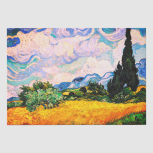 Vincent Van Gogh Wheat Field with Cypresses Tissue Tissue Paper