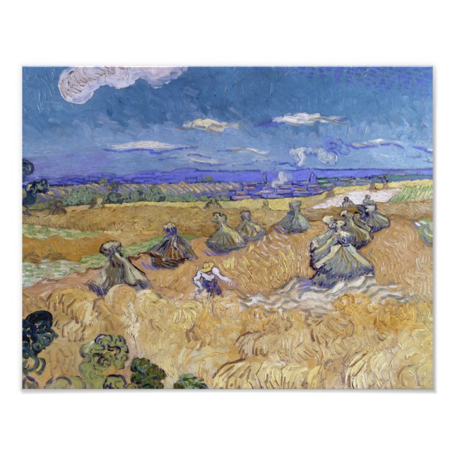 Vincent van Gogh - Wheat Stacks with Reaper Photo Print (Front)