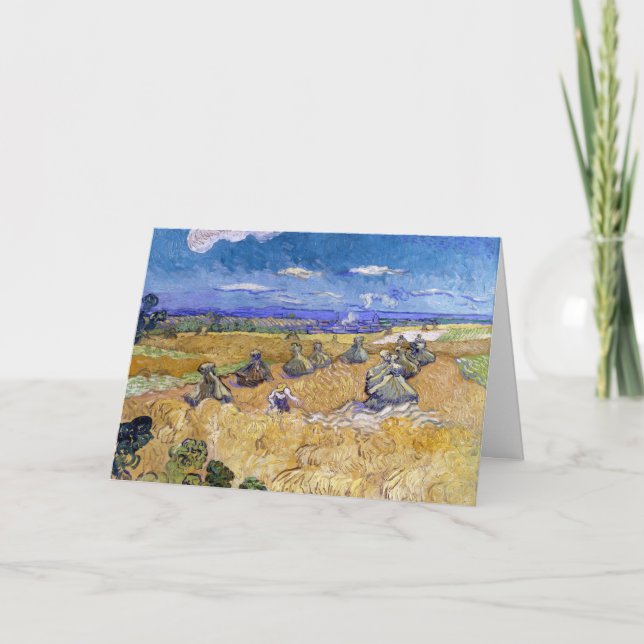 Vincent van Gogh - Wheat Stacks with Reapers Card (Front)