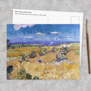 Vincent van Gogh - Wheat Stacks with Reapers Postcard