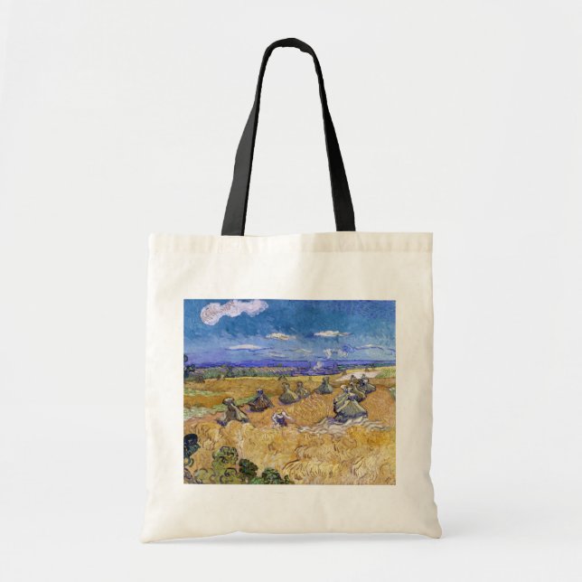 Vincent van Gogh - Wheat Stacks with Reapers Tote Bag (Front)