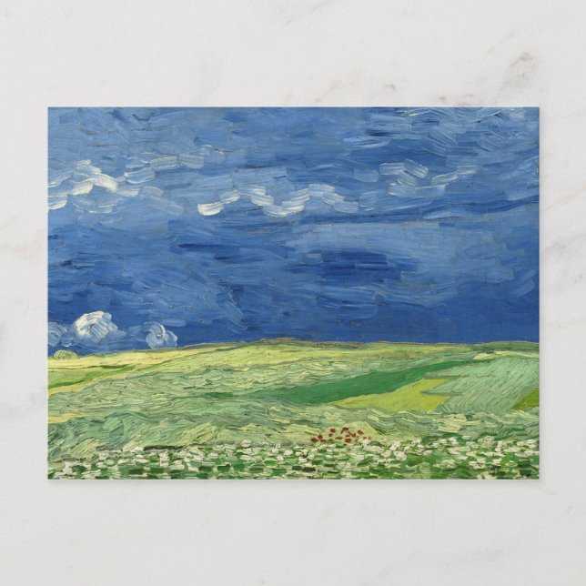 Vincent van Gogh - Wheatfield under Thunderclouds Postcard (Front)