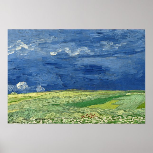 Vincent van Gogh - Wheatfield under Thunderclouds Poster (Front)