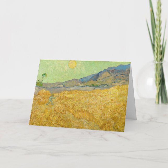 Vincent van Gogh - Wheatfield with a Reaper Card (Front)